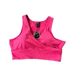 NWT Shock Absorber Hot Pink Surplice Athletic Sports Bra Women's Size 36C